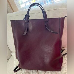 Fossil Work Bag - Cabernet color